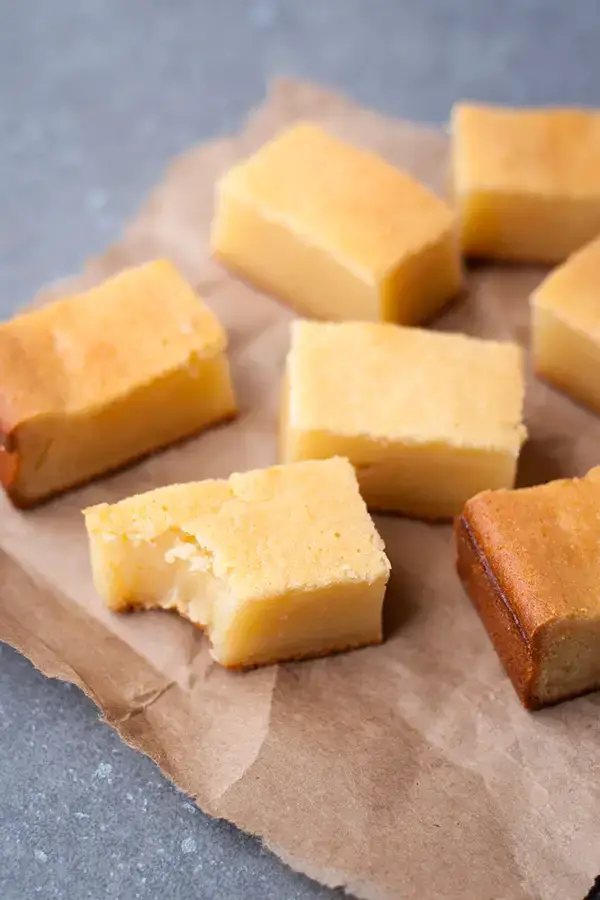 Butter Mochi - a classic Hawaiian treat made with coconut milk and mochiko (glutinous rice flour).